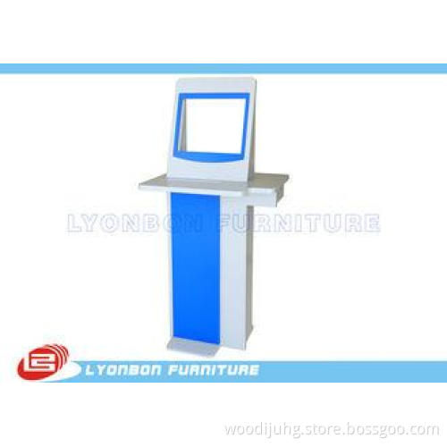 Blue Fashionable Advertisement Display Stands MDF Wood For